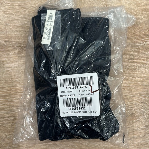 NWT Madewell The Petite Emmett Wide-Leg Pant: Patch Pocket Edition - Picture 5 of 5